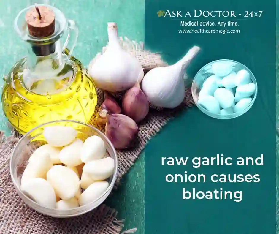 raw onion and garlic=